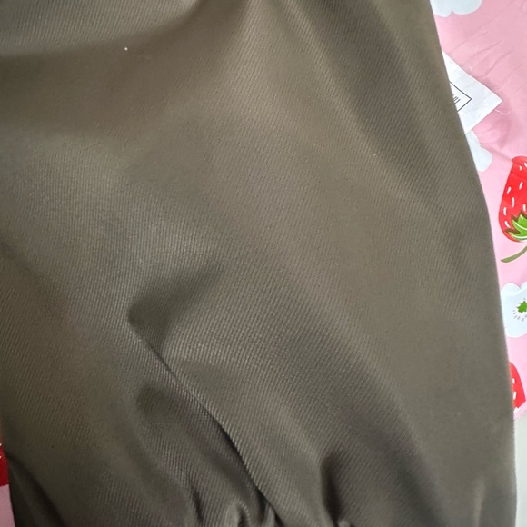 ME Jane Olive Green Women’s Jacket with Pink Faux Fur Hood Size Medium - Picture 15 of 15